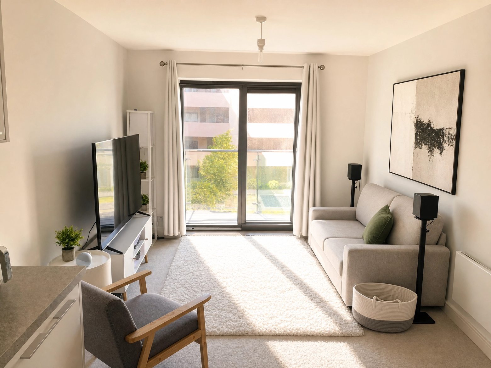 Inside 1-bed apartment, Le Capelain House