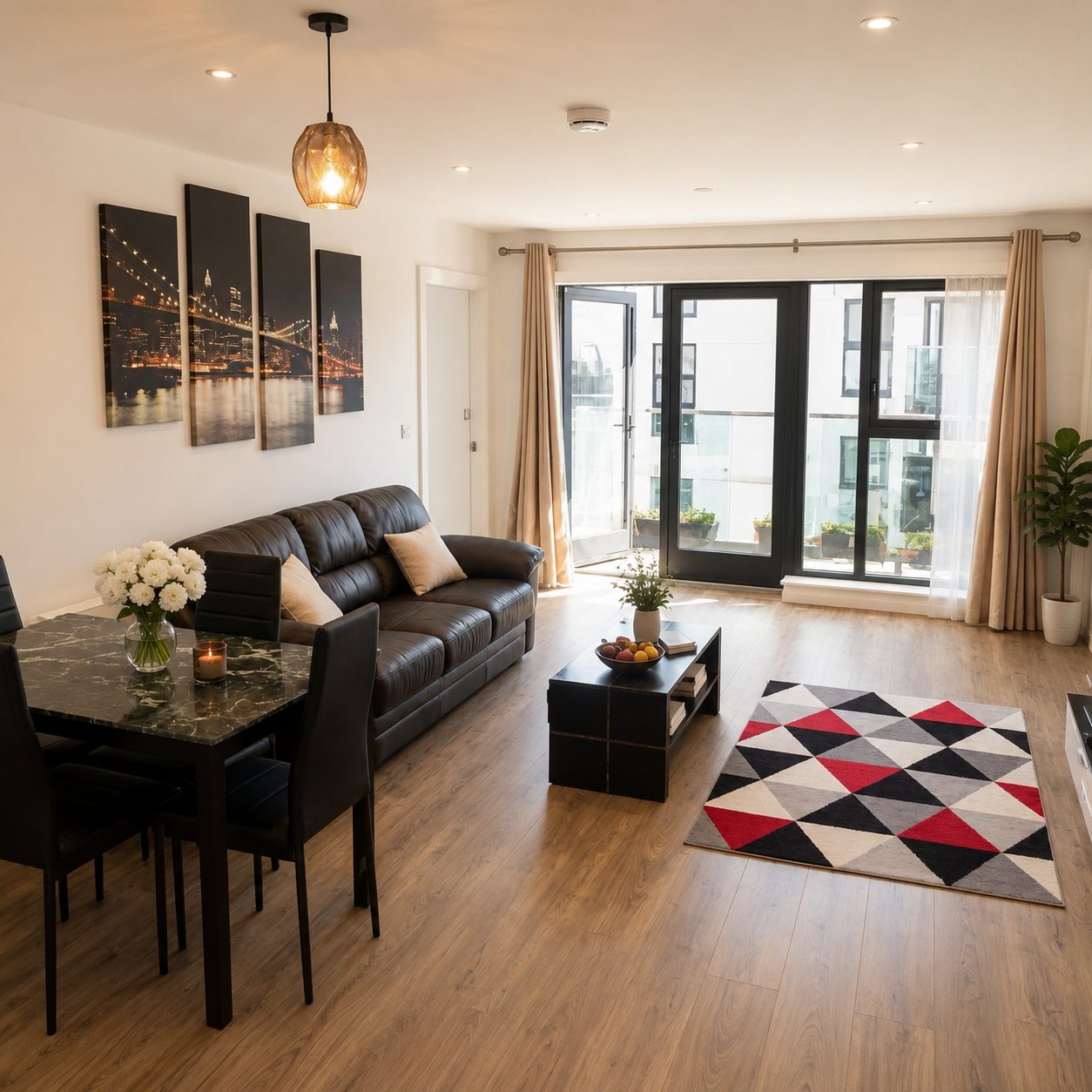 Inside 2-bed apartment, Westmount