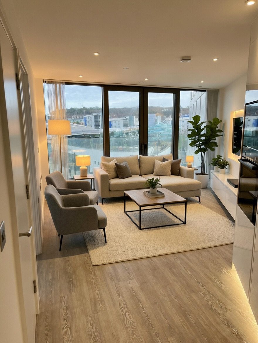 Inside 1-bed apartment, Horizon East